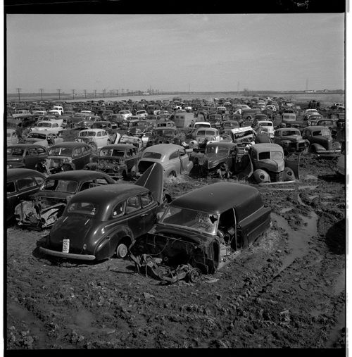 Thousands of cars at a junk yard on Hwy 59 April 24, 1957 Winnipeg Free Press Archives fparchives