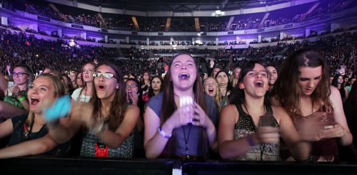 5 Seconds of Summer' fans show their love at the MTS Center Wednesday evening. See story. July 29, 2015 - (Phil Hossack / Winnipeg Free Press)