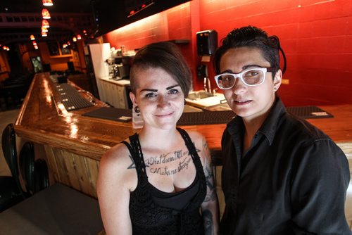 Ashley Meilleur (left) and Sandra Soares (right) co-owners of The Planit, a new restaurant/lounge in the former La Bamba Cafe location at 285 Portage Ave. 150730 - Thursday, July 30, 2015 -  MIKE DEAL / WINNIPEG FREE PRESS
