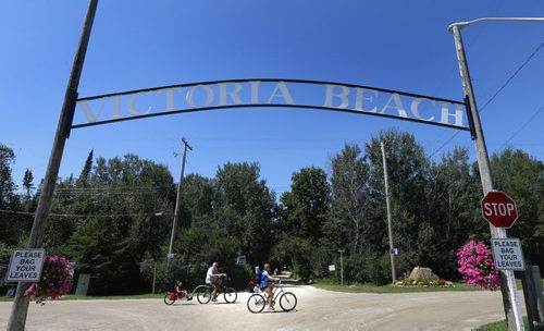 Bicycles are the common mode for transportation at Victoria Beach. For story about rules limiting vehicles in the Victoria Beach community.  Alex Paul  story Wayne Glowacki / Winnipeg Free Press July 30 2015