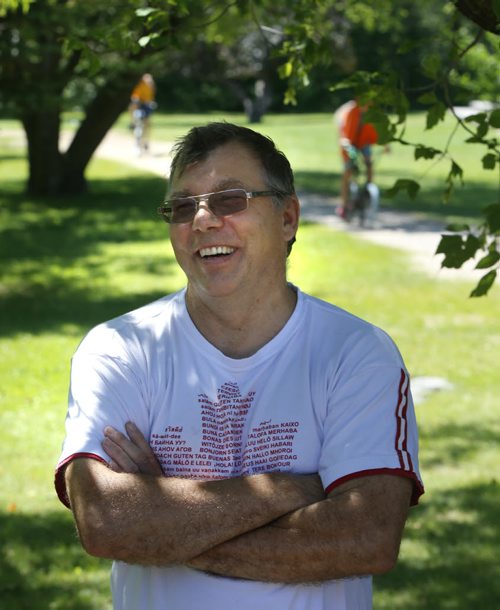 Tony Smith at Victoria Beach. For story about rules limiting vehicles in the Victoria Beach community.  Alex Paul  story Wayne Glowacki / Winnipeg Free Press July 30 2015