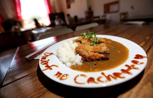 Pork Katsu Curry Rice. Restaurant Review. Dwarf No Cachette on Provencher. Sunday, August 2, 2015. (TREVOR HAGAN/WINNIPEG FREE PRESS)