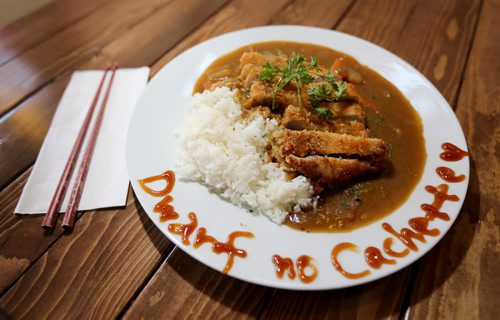 Pork Katsu Curry Rice. Restaurant Review. Dwarf No Cachette on Provencher. Sunday, August 2, 2015. (TREVOR HAGAN/WINNIPEG FREE PRESS)
