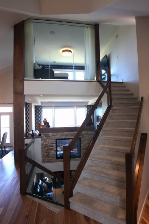 33 East Plains Drive in Sage CreekStairway to second floor loft-See Todd Lewys story- Aug 04, 2015   (JOE BRYKSA / WINNIPEG FREE PRESS)