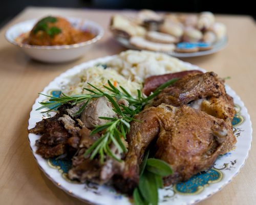 Slovenian Pavilion  - Roast pork and roast chicken. Folklorama Food Fight. August 04, 2015 - Melissa Tait / Winnipeg Free Press