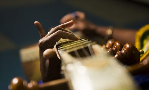 Poorany William plays the Veena, a traditional instrument, at the Folklorama Tamil Pavilion in Winnipeg on Thursday, Aug. 6, 2015.  Mikaela MacKenzie / Winnipeg Free Press