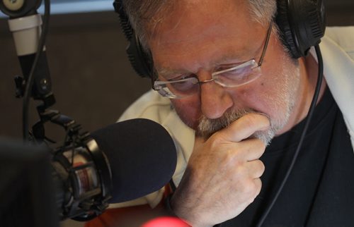 CJOB morning host Charles Adler starts his farewell show today at the Corus-owned studio in Winnipeg   Adler has been with CJOB for the last 17 years and at noon today he will sign off in Winnipeg  See story- Aug 07, 2015   (JOE BRYKSA / WINNIPEG FREE PRESS)