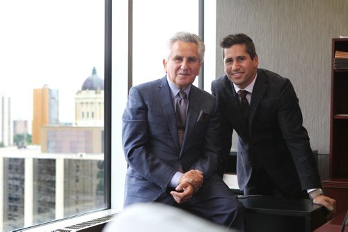 Saturday special, profiling the unique number of father-son lawyer combos now in city. Portraits of the Wolson's (Richard and his son Daniel) taken in their office on Broadway.  See Mike McIntyre story.  Aug 6, 2015 Ruth Bonneville / Winnipeg Free Press