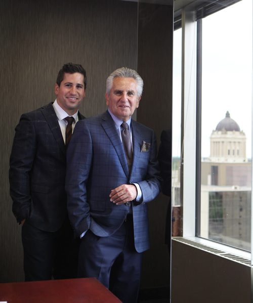 Saturday special, profiling the unique number of father-son lawyer combos now in city. Portraits of the Wolson's (Richard and his son Daniel) taken in their office on Broadway.  See Mike McIntyre story.  Aug 6, 2015 Ruth Bonneville / Winnipeg Free Press