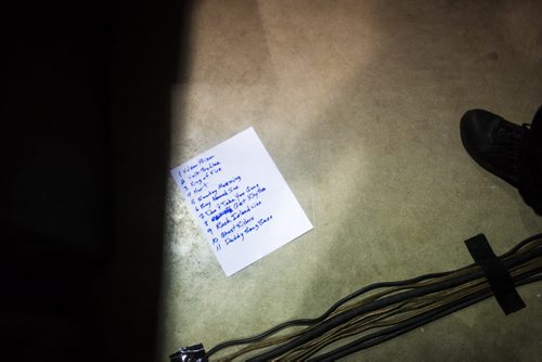 A set list on the ground at the Elvis Festival in Gimli on Saturday, Aug. 8, 2015.    Mikaela MacKenzie / Winnipeg Free Press