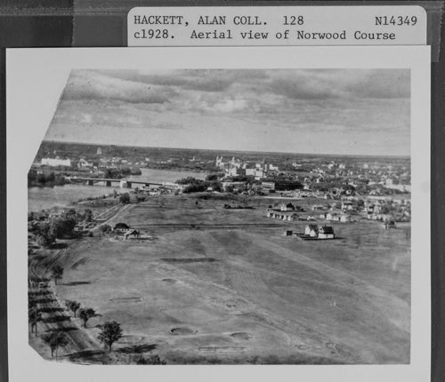 Manitoba Archives Hackett, Alan Coll. 128 N14349 c 1928 Aerial view of Norwood Golf Course fparchives