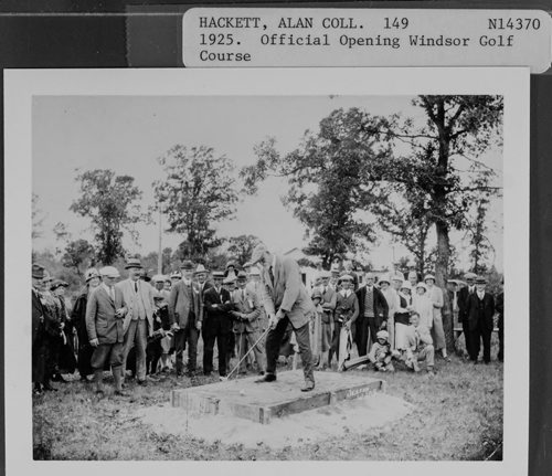 Manitoba Archives Hackett J. Alan Coll. 149 N14370 c 1925 Official opening of the Windsor Golf Course fparchives