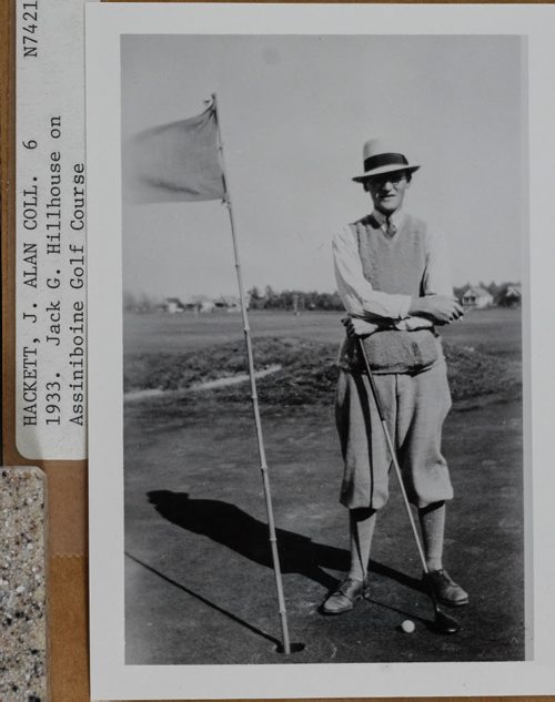 Manitoba Archives Hackett J. Alan Coll. 6 N7421 c 1933 Jack G. Hillhouse on Assiniboine Golf Course fparchives