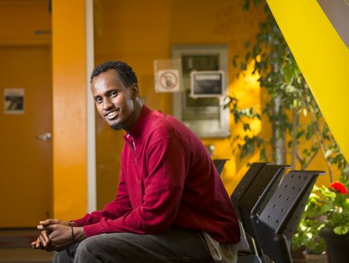 Yahya Samatar at the Welcome Place in Winnipeg on Wednesday, Aug. 12, 2015.  Samatar has spent much of the last few days filling out many complex documents with help from staff.   Mikaela MacKenzie / Winnipeg Free Press