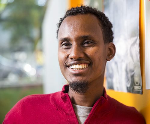 Yahya Samatar at the Welcome Place in Winnipeg on Wednesday, Aug. 12, 2015.  Samatar has spent much of the last few days filling out many complex documents with help from staff.   Mikaela MacKenzie / Winnipeg Free Press