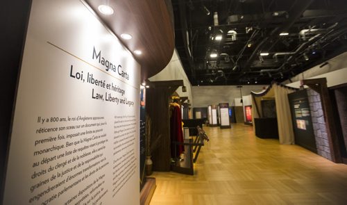 The new Magna Carta exhibit at the Canadian Museum of Human Rights in Winnipeg on Thursday, Aug. 13, 2015. Mikaela MacKenzie / Winnipeg Free Press