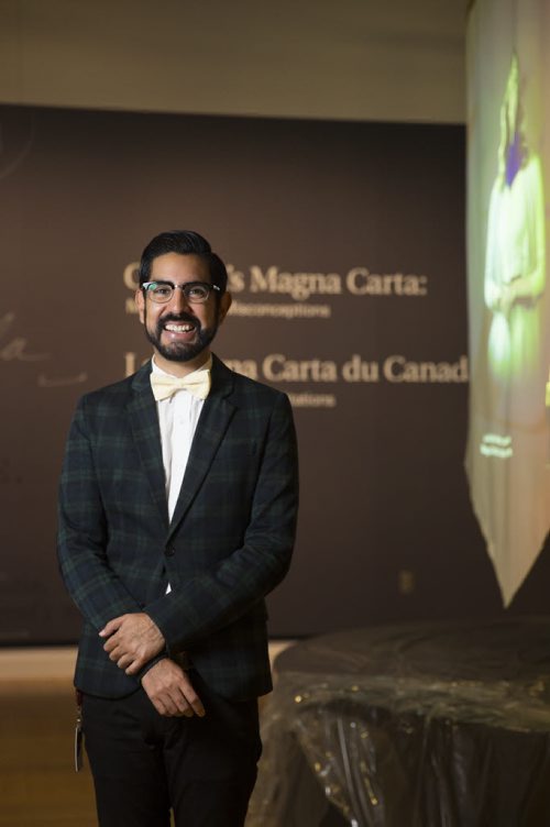 Armando Perla, curator of the new Magna Carta exhibit at the Canadian Museum of Human Rights in Winnipeg on Thursday, Aug. 13, 2015. Mikaela MacKenzie / Winnipeg Free Press