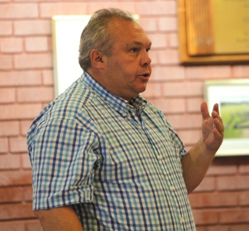 Winnipeg School Division. Trustees will discuss the Wiens report. Open session. Trustees debating. Winnipeg School Division trustee Mike Babinsky. BORIS MINKEVICH / WINNIPEG FREE PRESS PHOTO August 14, 2015