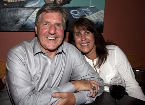 A surprise 50th birthday party for POP Sports & Entertainments Dave Sherman was held Aug. 7, 2015 at Le Garage Café. Pictured are Perry Miller and Valerie Yuel-Miller. (JOHN JOHNSTON / WINNIPEG FREE PRESS)