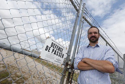 August 16, 2015 - 150816  -  Matt Henderson, NDP candidate for Winnipeg South Centre, photographed at Kapyong Barracks, talks about a recent court decision that the federal government failed to consult first nations about  the future of Kapyong Barracks  Sunday, August 16, 2015. John Woods / Winnipeg Free Press