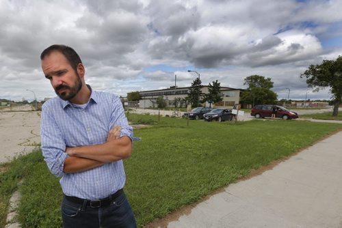 August 16, 2015 - 150816  -  Matt Henderson, NDP candidate for Winnipeg South Centre, photographed at Kapyong Barracks, talks about a recent court decision that the federal government failed to consult first nations about  the future of Kapyong Barracks  Sunday, August 16, 2015. John Woods / Winnipeg Free Press
