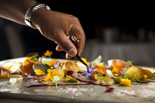 Chef Eraj Jayawickreme creates beautiful and unique food masterpieces at the Fairmont Hotel in Winnipeg on Monday, Aug. 17, 2015.   Mikaela MacKenzie / Winnipeg Free Press