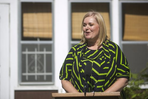 Family Services Minister Kerri Irvin-Ross announces a new facility to support high-risk youth with complex needs at Marymound in Winnipeg on Wednesday, Aug. 19, 2015.   Mikaela MacKenzie / Winnipeg Free Press