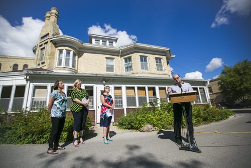 CEO of Marymound Jay Rodgers announces a new facility to support high-risk youth with complex needs at Marymound in Winnipeg on Wednesday, Aug. 19, 2015.   Mikaela MacKenzie / Winnipeg Free Press