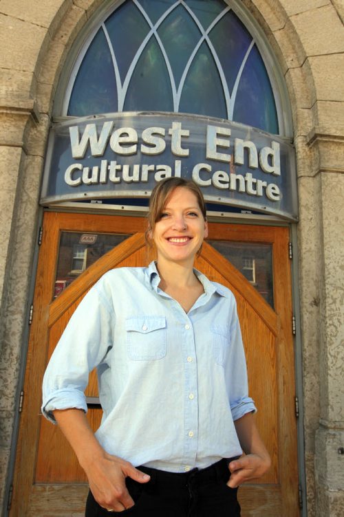 Laura Martens is a volunteer at the West End Cultural Centre. The 30-year-old has volunteered at the music venue for the past four years. BORIS MINKEVICH / WINNIPEG FREE PRESS PHOTO August 19, 2015