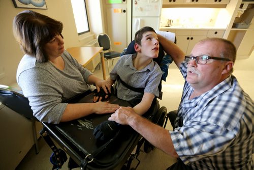 Shelley Doudiet, Gregory Plitnikas and Jerry Plitnikas at St.Amant, Wednesday, August 19, 2015. (TREVOR HAGAN/WINNIPEG FREE PRESS) NOTE: not called st.amant centre anymore. Just st.amant.