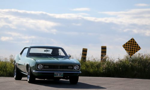 Ernie Tattrosson and his 1968 Chevrolet Camaro, Wednesday, August 19, 2015. (TREVOR HAGAN/WINNIPEG FREE PRESS) for larry d'argis