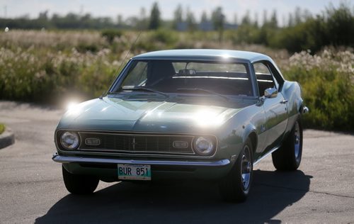 Ernie Tattrosson and his 1968 Chevrolet Camaro, Wednesday, August 19, 2015. (TREVOR HAGAN/WINNIPEG FREE PRESS) for larry d'argis