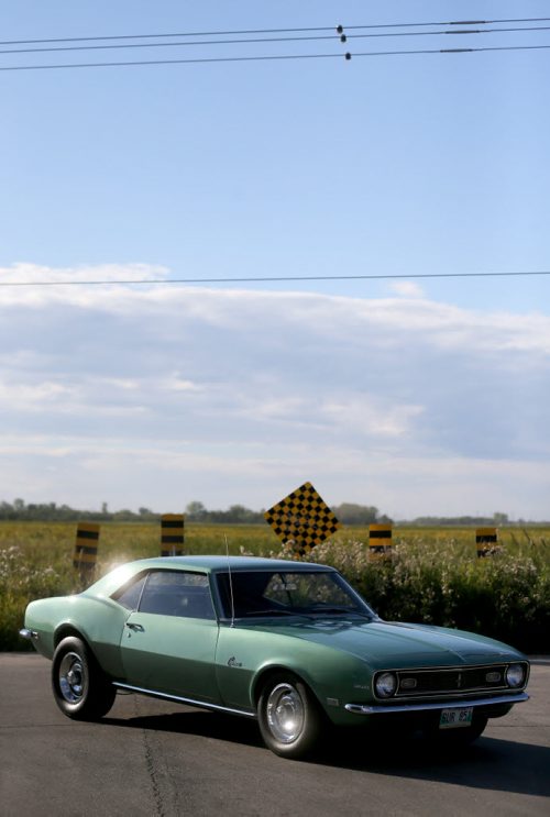 Ernie Tattrosson and his 1968 Chevrolet Camaro, Wednesday, August 19, 2015. (TREVOR HAGAN/WINNIPEG FREE PRESS) for larry d'argis