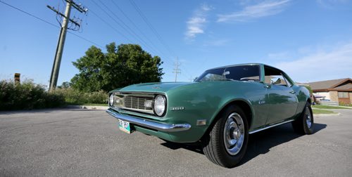 Ernie Tattrosson and his 1968 Chevrolet Camaro, Wednesday, August 19, 2015. (TREVOR HAGAN/WINNIPEG FREE PRESS) for larry d'argis