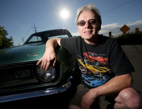 Ernie Tattrosson and his 1968 Chevrolet Camaro, Wednesday, August 19, 2015. (TREVOR HAGAN/WINNIPEG FREE PRESS) for larry d'argis