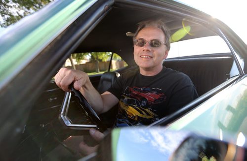 Ernie Tattrosson and his 1968 Chevrolet Camaro, Wednesday, August 19, 2015. (TREVOR HAGAN/WINNIPEG FREE PRESS) for larry d'argis