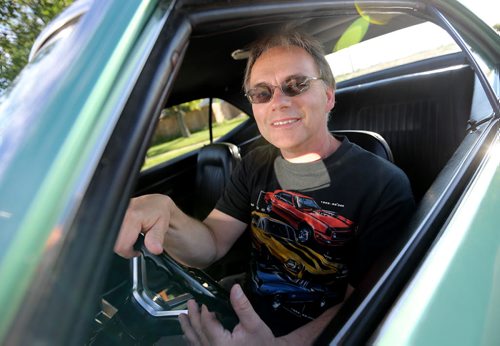 Ernie Tattrosson and his 1968 Chevrolet Camaro, Wednesday, August 19, 2015. (TREVOR HAGAN/WINNIPEG FREE PRESS) for larry d'argis