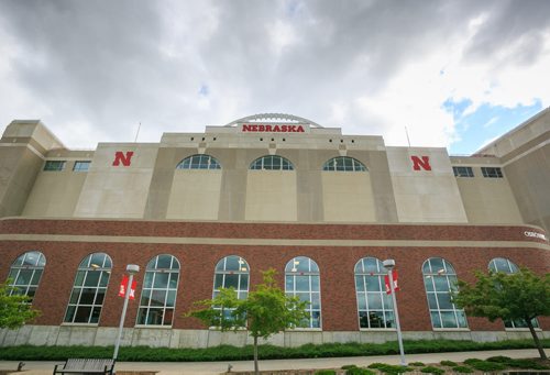The massive Memorial Stadium on the University of Nebraska campus. Former Blue Bombers head coach, and two-time Grey Cup winner, Mike Riley now coaching the University of Nebraska Cornhuskers in Lincoln, Nebraska.  August 18, 2015 - Melissa Tait / Winnipeg Free Press