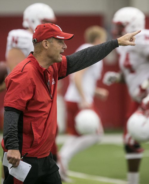 Riley is calm and smiles often on the practice field. Former Blue Bombers head coach, and two-time Grey Cup winner, Mike Riley now coaching the University of Nebraska Cornhuskers in Lincoln, Nebraska.  August 18, 2015 - Melissa Tait / Winnipeg Free Press