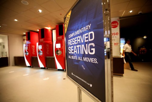 Some of the perks offered to movie goers at the newly renovated Grant Park Cinema are: Freestyle drink machines, lounge area and reserved seating.  One of several photos for this story illustrating its upgrades. See Randall King's story.  Aug 21, 2015 Ruth Bonneville / Winnipeg Free Press