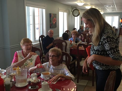 Ruth Ellen Brosseau campaigns for re-election at a seniors' residence in Berthierville, Que. August 15, 2015. MIA RABSON / WINNIPEG FREE PRESS