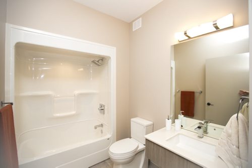 The main bathroom in a spacious, open-concept home on Willow Creek Road in Bridgwater Trails in Winnipeg on Monday, Aug. 24, 2015.   Mikaela MacKenzie / Winnipeg Free Press