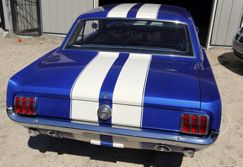 AUTO - Brad MacDonald's 1966 Mustang. Has 5L motor and trans from a newer mustang. BORIS MINKEVICH / WINNIPEG FREE PRESS PHOTO August 24, 2015