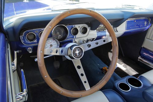 AUTO - Brad MacDonald's 1966 Mustang. Has 5L motor and trans from a newer mustang. BORIS MINKEVICH / WINNIPEG FREE PRESS PHOTO August 24, 2015