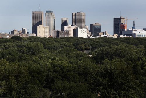 August 24, 2015 - 150824  -  Winnipeg's cityscape and elm canopy photographed Monday, August 24, 2015. John Woods / Winnipeg Free Press