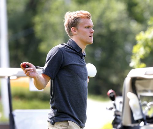 Winnipeg Jets 2014 first-round pick Nikolaj Ehlers taking part in the 3rd annual Stars FORE Special O Golf Tournament at Glendale Golf & Country Club Wednesday in support of Special Olympics Manitoba. Tim Campbell  story Wayne Glowacki / Winnipeg Free Press August 26   2015