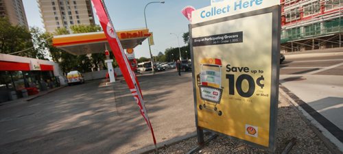 You could save 10c if they could sell gas but.....The Osborne Village Shell station is still out of gas Wednesday after thay ran out earlier this week......the sign reads 0cents not because it's free, but because they're out of gas. August 26, 2015 - (Phil Hossack / Winnipeg Free Press)