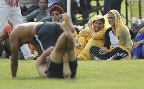 August 30, 2015 - 150830  -  Fans and competitors take part in the Winnipeg Kabaddi Cup and organized by the Winnipeg Kabaddi Association at Maples Collegiate  Sunday, August 30, 2015. The sport is ancient with roots in India where games are televised -- It's most popular in Punjab region where many Wpg fans and players have roots. John Woods / Winnipeg Free Press