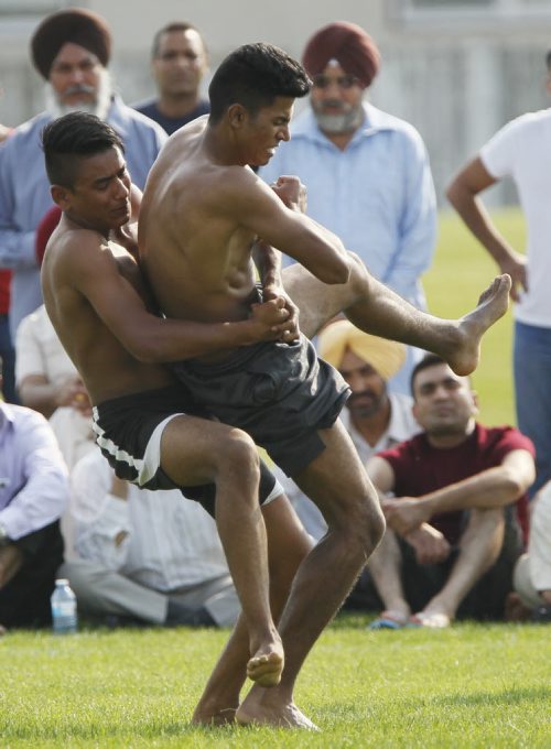 August 30, 2015 - 150830  -  Fans and competitors take part in the Winnipeg Kabaddi Cup and organized by the Winnipeg Kabaddi Association at Maples Collegiate  Sunday, August 30, 2015. The sport is ancient with roots in India where games are televised -- It's most popular in Punjab region where many Wpg fans and players have roots. John Woods / Winnipeg Free Press