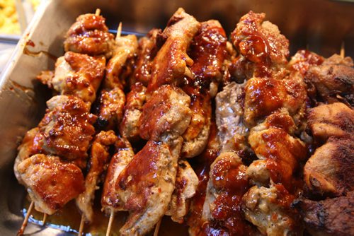 Taste of Sri Lanka-- chicken sauté skewers-  See Marion Warhaft Forks restaurant kiosk story - Aug 31, 2015   (JOE BRYKSA / WINNIPEG FREE PRESS)